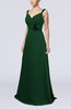 Plain A-line Backless Brush Train Flower Evening Dresses