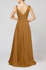Plain A-line Backless Brush Train Flower Evening Dresses