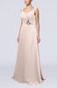 Plain A-line Backless Brush Train Flower Evening Dresses