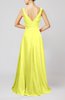 Plain A-line Backless Brush Train Flower Evening Dresses
