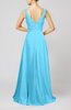 Plain A-line Backless Brush Train Flower Evening Dresses