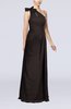 Elegant Asymmetric Neckline Zip up Chiffon Floor Length Mother of the Bride Dresses