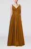 Elegant A-line Chiffon Floor Length Pleated Prom Dresses