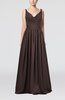 Elegant A-line Chiffon Floor Length Pleated Prom Dresses