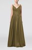 Elegant A-line Chiffon Floor Length Pleated Prom Dresses