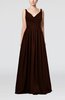 Elegant A-line Chiffon Floor Length Pleated Prom Dresses