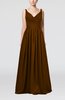 Elegant A-line Chiffon Floor Length Pleated Prom Dresses