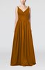 Elegant A-line Chiffon Floor Length Pleated Prom Dresses