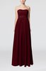 Elegant Strapless Sleeveless Chiffon Sequin Evening Dresses
