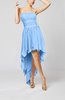 Cute Strapless Sleeveless Zip up Chiffon Paillette Party Dresses