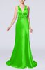 Elegant Sheath V-neck Backless Court Train Evening Dresses