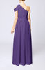 Romantic One Shoulder Zipper Chiffon Floor Length Ruching Evening Dresses
