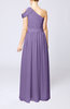 Romantic One Shoulder Zipper Chiffon Floor Length Ruching Evening Dresses