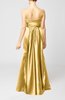 Simple Strapless Satin Floor Length Pleated Evening Dresses
