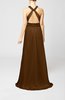 Elegant Church A-line Backless Chiffon Split-Front Bridal Gowns