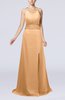 Elegant Church A-line Backless Chiffon Split-Front Bridal Gowns