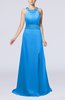 Elegant Church A-line Backless Chiffon Split-Front Bridal Gowns