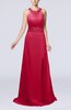 Elegant Church A-line Backless Chiffon Split-Front Bridal Gowns