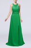 Elegant Church A-line Backless Chiffon Split-Front Bridal Gowns