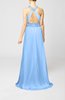 Elegant Church A-line Backless Chiffon Split-Front Bridal Gowns