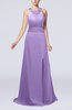 Elegant Church A-line Backless Chiffon Split-Front Bridal Gowns
