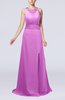 Elegant Church A-line Backless Chiffon Split-Front Bridal Gowns