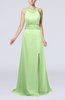 Elegant Church A-line Backless Chiffon Split-Front Bridal Gowns