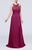 Elegant Church A-line Backless Chiffon Split-Front Bridal Gowns