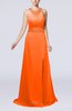 Elegant Church A-line Backless Chiffon Split-Front Bridal Gowns