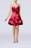 Modern Baby Doll Zip up Taffeta Mini Pick up Cocktail Dresses