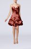 Modern Baby Doll Zip up Taffeta Mini Pick up Cocktail Dresses