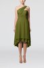 Plain One Shoulder Sleeveless Hi-Lo Ruching Homecoming Dresses
