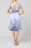Plain A-line Short Sleeve Zip up Satin Knee Length Little Black Dresses