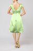 Plain A-line Short Sleeve Zip up Satin Knee Length Little Black Dresses