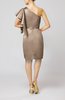 Modern One Shoulder Zip up Elastic Woven Satin Ruffles Party Dresses
