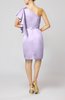 Modern One Shoulder Zip up Elastic Woven Satin Ruffles Party Dresses