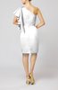 Modern One Shoulder Zip up Elastic Woven Satin Ruffles Party Dresses