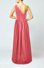 Simple Sheath Sleeveless Satin Floor Length Wedding Guest Dresses