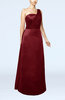 Simple Sheath Sleeveless Satin Floor Length Wedding Guest Dresses