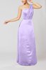 Simple Sheath Sleeveless Satin Floor Length Wedding Guest Dresses