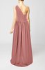 Simple Sheath Sleeveless Satin Floor Length Wedding Guest Dresses