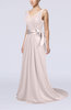 Elegant A-line V-neck Sleeveless Chiffon Ruching Bridesmaid Dresses