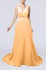 Elegant Garden A-line Sleeveless Backless Chapel Train Bridal Gowns