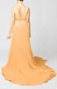 Elegant Garden A-line Sleeveless Backless Chapel Train Bridal Gowns