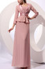 Traditional Sheath Scoop Sleeveless Floor Length Mother of the Bride Dresses