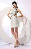 Informal A-line Sleeveless Backless Chiffon Flower Homecoming Dresses