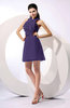 Informal A-line Sleeveless Backless Chiffon Flower Homecoming Dresses