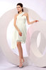 Plain A-line Asymmetric Neckline Sleeveless Chiffon Ruching Cocktail Dresses