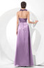 Simple Halter Sleeveless Taffeta Ruching Bridesmaid Dresses