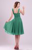 Cute A-line Sleeveless Chiffon Knee Length Ruching Bridesmaid Dresses